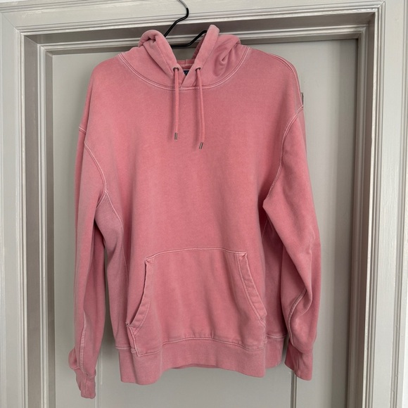 J. Crew men’s garment dyed pink French terry hoodie size L - Picture 1 of 6
